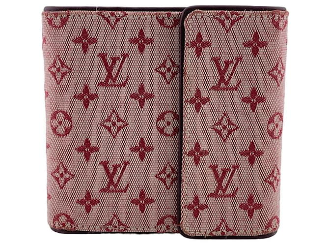 Louis Vuitton Porte billet Red Cloth  ref.1230934