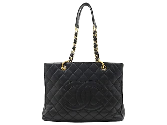 Timeless Chanel GST (gran bolso de compras) Negro Cuero  ref.1230963