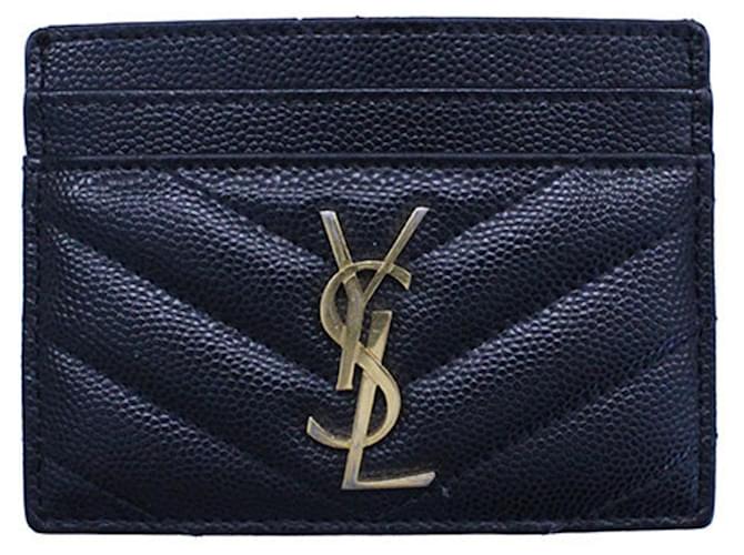 SAINT LAURENT Cuir Bleu Marine  ref.1230971