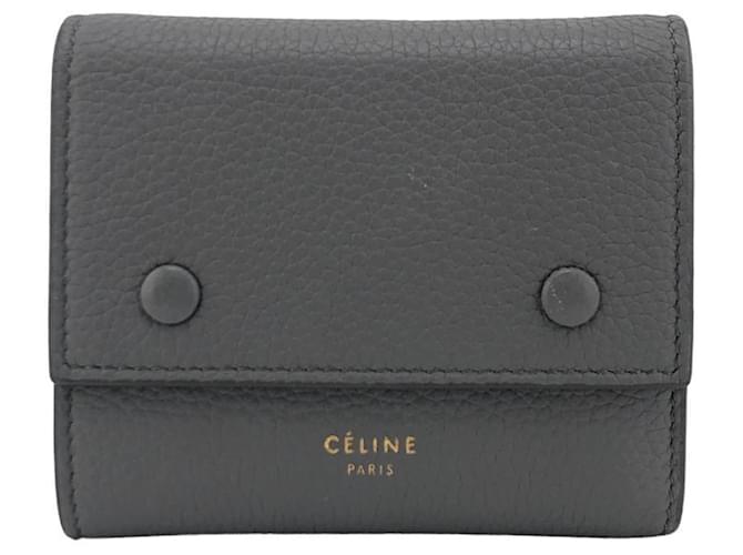 Céline Celine Grey Leather  ref.1230995