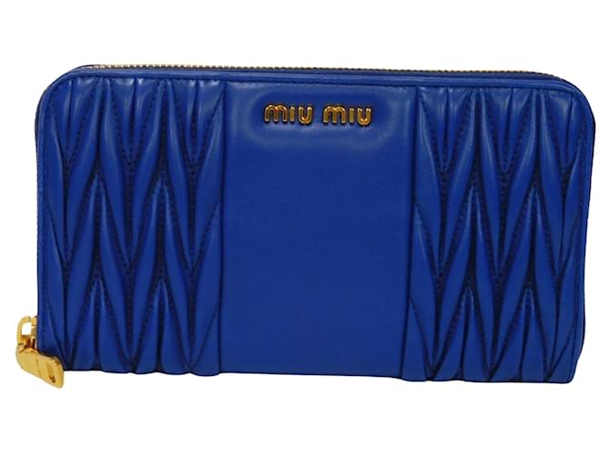 Miu Miu Matelassé Blue Leather  ref.1230996
