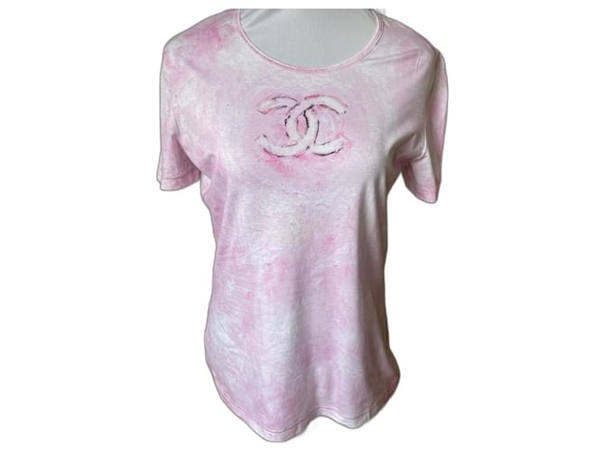 Chanel Oberteile Pink Baumwolle Elasthan  ref.1231015