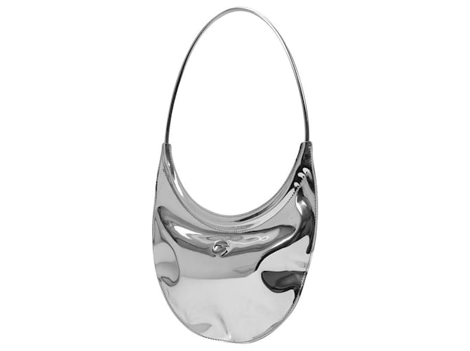 Coperni Ring Swipe Bag in Silver Leather Silvery Metallic Synthetic Leatherette  ref.1231058