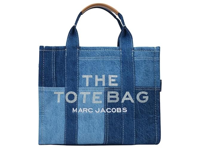 Marc Jacobs Tote Traveller pequeño de algodón denim azul  ref.1231080