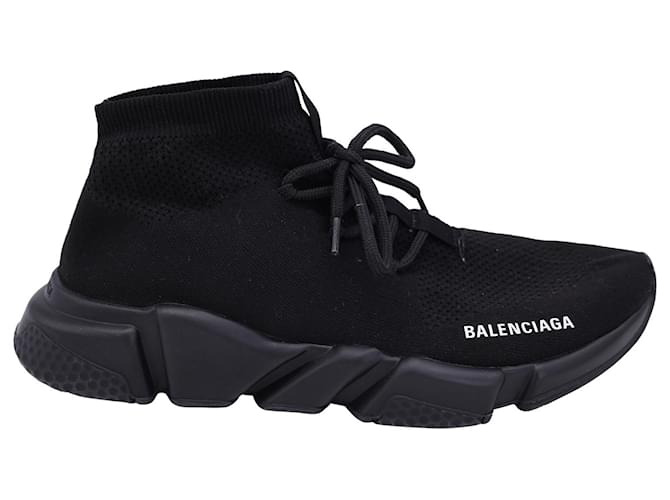 Balenciaga Baskets à Lacets Speed en Polyester Noir  ref.1231085