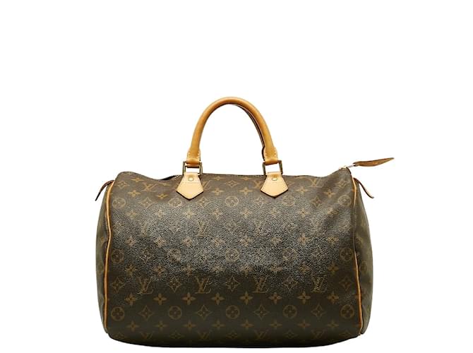 Louis Vuitton Monogram Speedy 35 Canvas Handbag M41524 in Good condition Cloth  ref.1231113