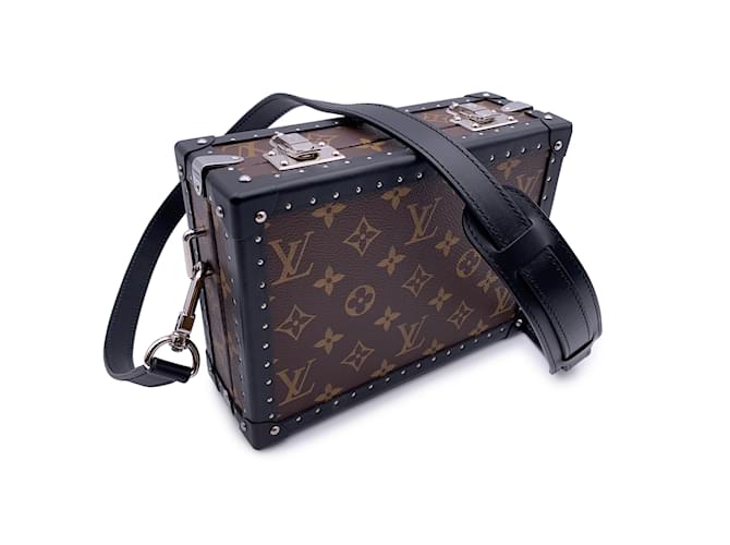 Louis Vuitton Monogram Maccassar Clutch Box Shoulder Bag M20252 Brown Cloth  ref.1231148