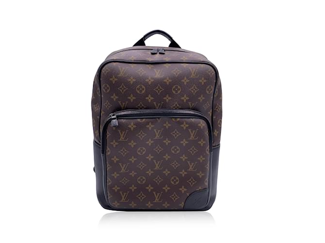 Louis Vuitton Monogram Macassar Canvas Dean Backpack Bag M45335 Brown Cloth  ref.1231153
