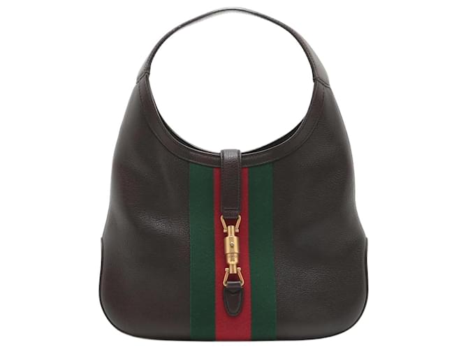 Gucci Jackie marron 1961 sac porté épaule Ophidia Cuir  ref.1231160