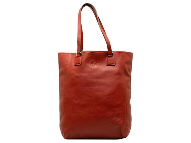 Loewe Red Anagram Tote Bag Leather Pony-style calfskin  ref.1231234