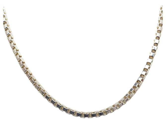 Tiffany & Co Tiffany Silver Chain Link Necklace Silvery Metal  ref.1231238