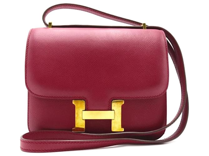 Hermès Hermes Red Epsom Mini Constance 18 Leather Pony-style calfskin  ref.1231247
