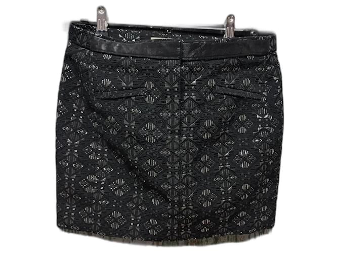 Maje Skirts Black Metallic Polyester  ref.1231272
