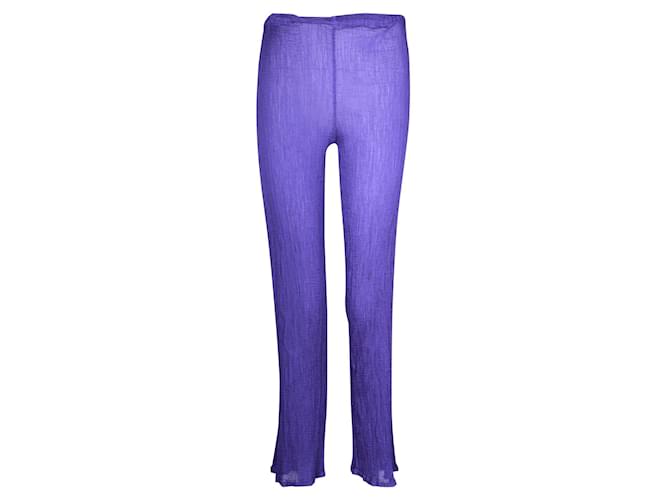 Issey Miyake ME Purple Textured Pants Polyester  ref.1231299