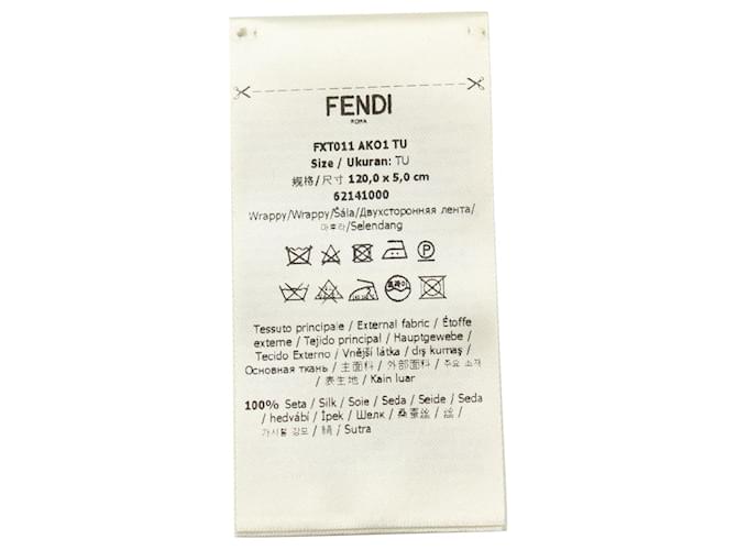 Fendi Wrappy monogramme gris Soie  ref.1231317