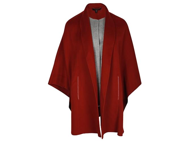 Loro Piana Red and Grey Cashmere Double Cape Wool  ref.1231320