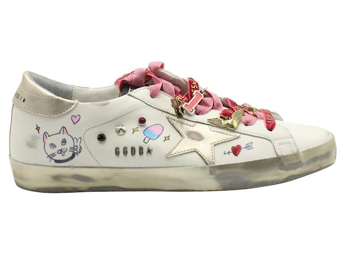 Golden Goose Co-creation Super-Star Sneakers White Leather  ref.1231328
