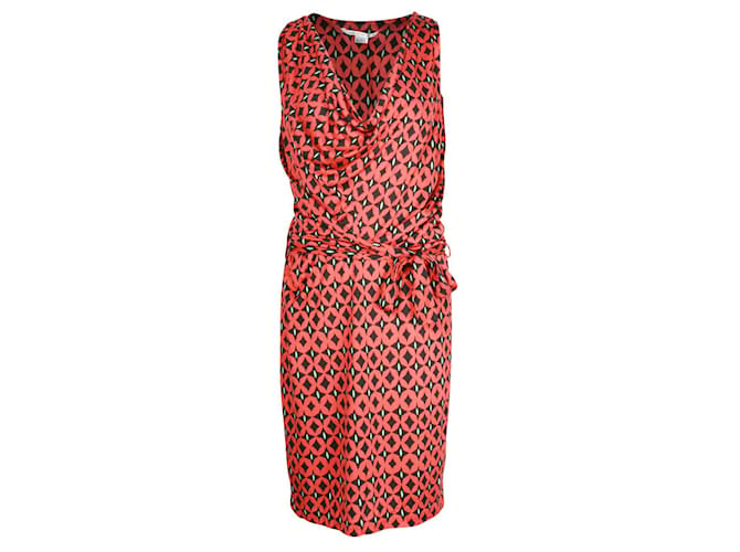 Diane Von Furstenberg Keesa Red Wrap Dress Silk  ref.1231369
