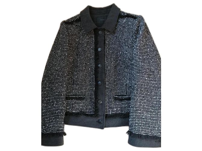 Black and White Jacket,tweed and denin/ IKKS