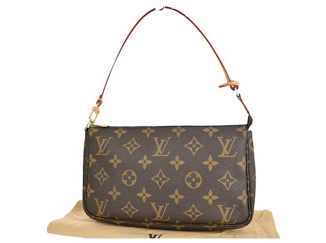 Louis Vuitton Pochette Accessoires Brown Cloth  ref.1231416