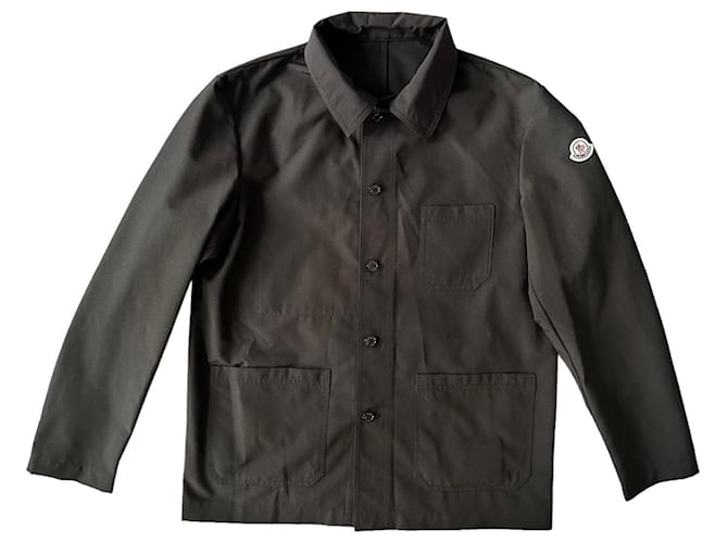 Moncler black city jacket Polyester  ref.1231482