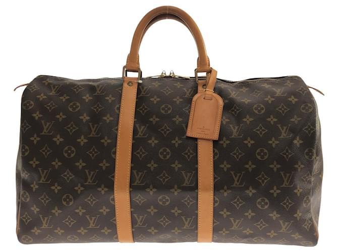 Louis Vuitton Keepall 50 Brown Cloth  ref.1231508