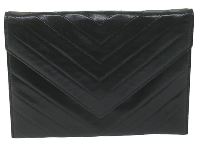 Yves Saint Laurent Cassandre matelassé Black Leather  ref.1231533