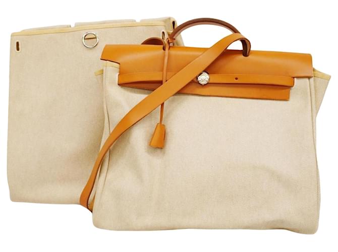 Hermès Hermes herbag Beige Cloth  ref.1231595