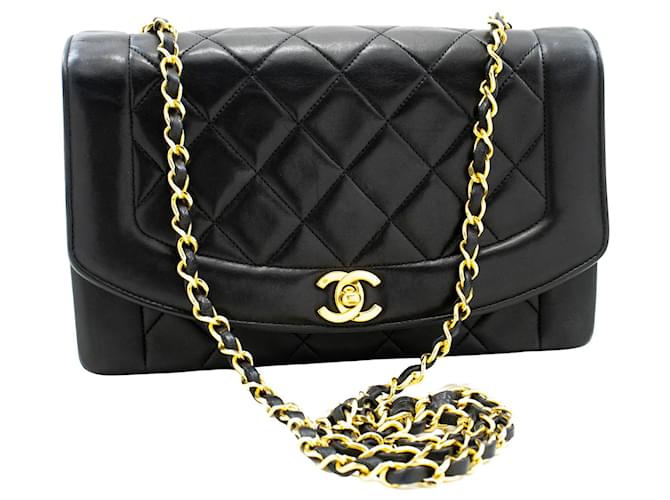 Chanel Diana Black Leather  ref.1231655