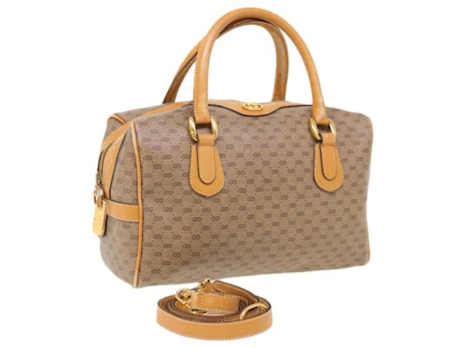 GUCCI Micro GG Supreme Hand Bag PVC Leather Beige 002 58 4422 Auth yk10311  ref.1231703