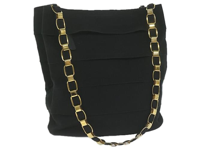 Salvatore Ferragamo Chain Shoulder Bag Nylon Black Auth yk10302  ref.1231732