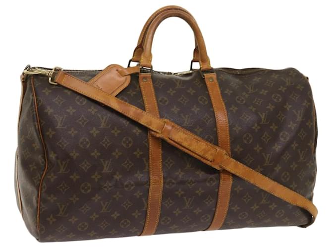 Louis Vuitton Monogram Keepall Bandouliere 55 Boston Bag M41414 LV Auth 64851 Cloth  ref.1231733