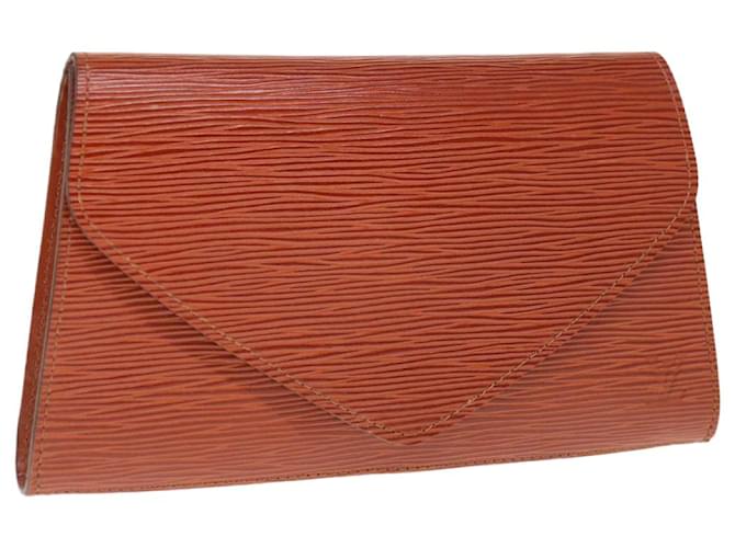 LOUIS VUITTON Epi Art Deco Clutch Bag Brown M52633 LV Auth ep2962 Leather  ref.1231755