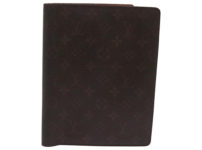 LOUIS VUITTON Monogram Agenda Bureau Day Planner Cover R20100 LV Auth 65418 Cloth  ref.1231806