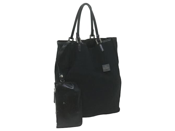 FENDI Hand Bag Nylon Black Auth 65087  ref.1231842