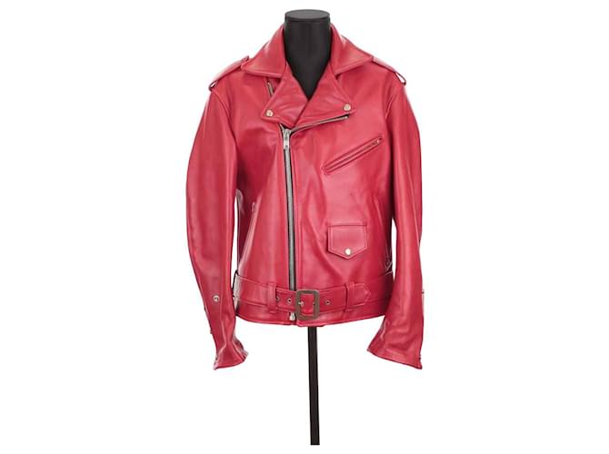 Schott Leather coat Red  ref.1231856