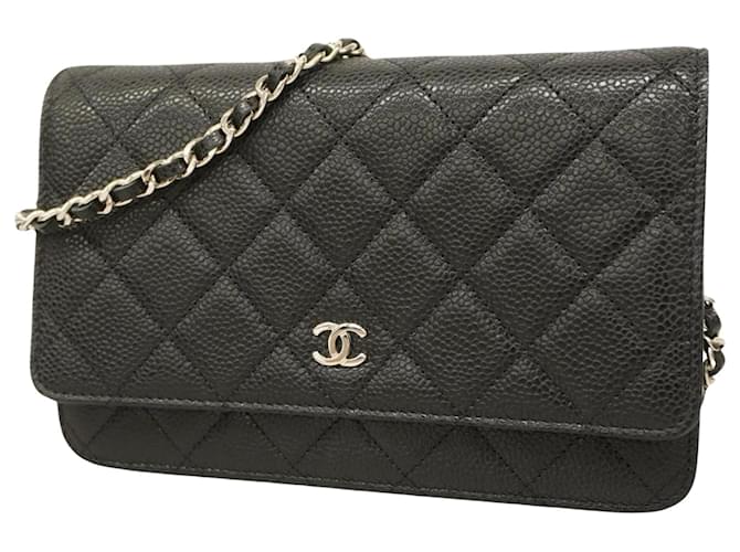 Chanel Wallet on Chain Cuir Noir  ref.1231913