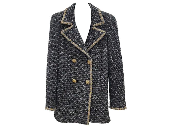 Chanel 11Un cappotto blazer con giacca in tweed Paris Byzance Multicolore  ref.1232119