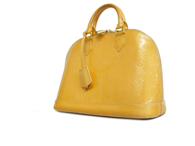 Louis Vuitton Alma Yellow Patent leather  ref.1232123