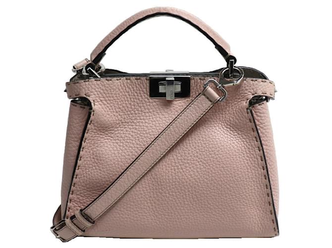 Fendi Peekaboo Pink Leather  ref.1232218