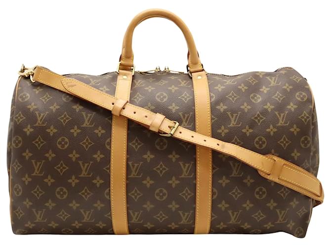 Louis Vuitton Keepall Bandouliere 50 Brown Cloth  ref.1232236