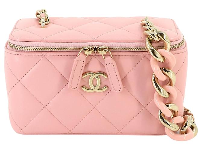 Chanel Vanity Pink Leather  ref.1232259