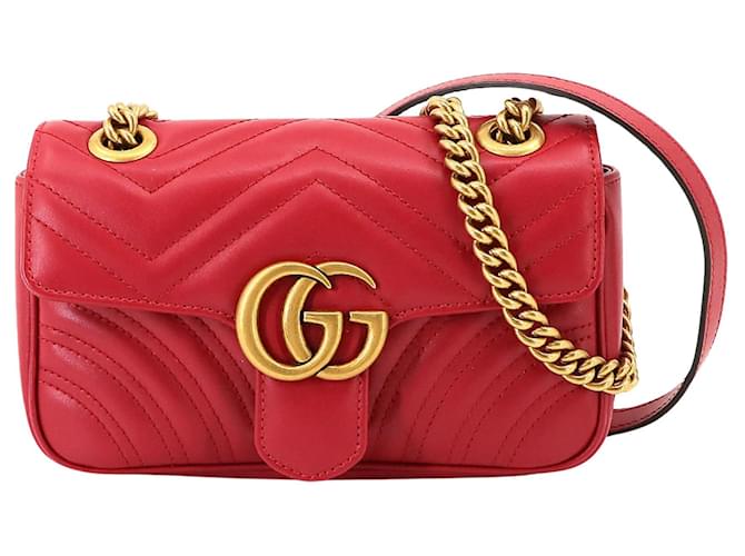 Gucci GG Marmont Red Leather  ref.1232284