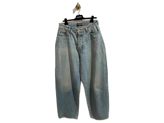 BALENCIAGA Jeans T.US 28 cotton Blu Cotone  ref.1232326