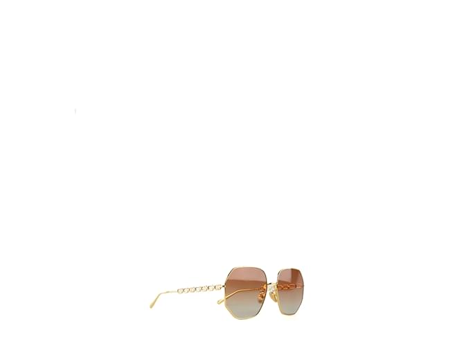 LOUIS VUITTON  Sunglasses T.  metal Golden  ref.1232339