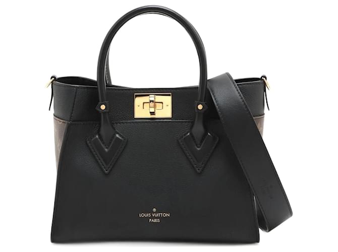 Louis Vuitton On My Side PM Monogram Sides Leather 2-Ways Tote Bag Black  ref.1232358