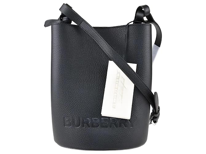 Burberry Petit sac seau Lorne noir Cuir  ref.1232389
