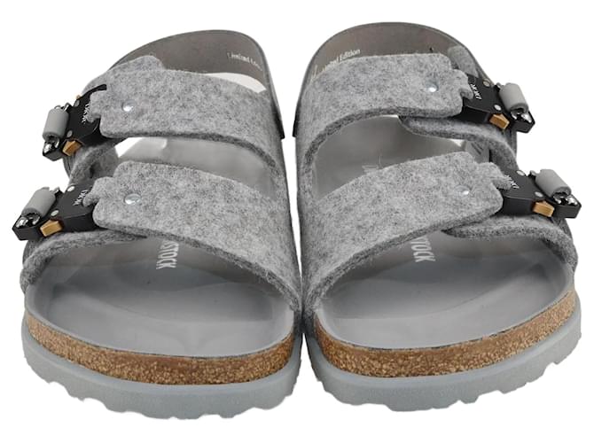Dior x Birkenstock Grey Milano Flat Sandals Cloth  ref.1232390