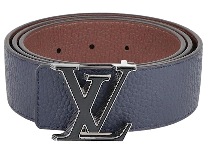 Louis Vuitton Cintura reversibile inclinabile blu navy Pelle  ref.1232395