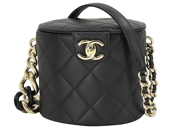 Chanel Vanity Black Leather  ref.1232442